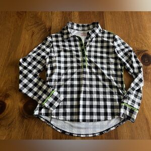 Kinona navy/green polo activewear top perfect condition smoke pet free home